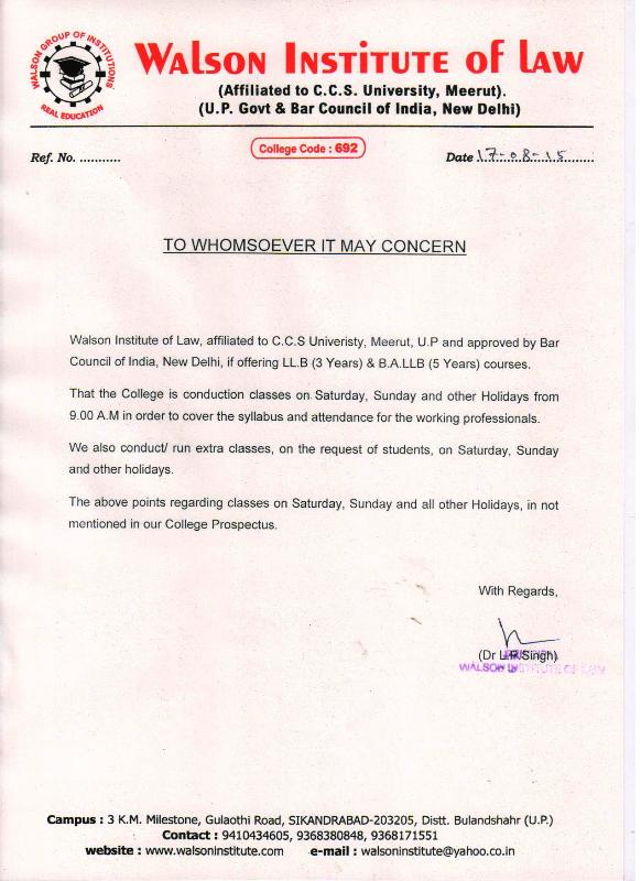 Walson Institute of Law